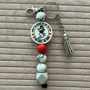 Marble Bead Keychain with Tassel